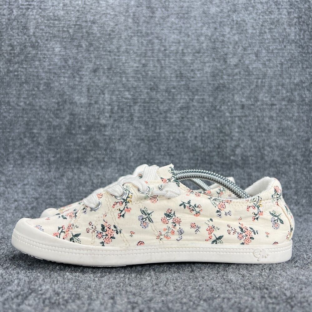 Jellypop Womens Sneakers Size 5.5 Off White Floral Canvas Slip On Shoes Comfort - Picture 5 of 10